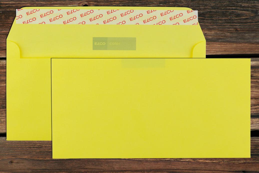 Briefhüllen C6/5 114x229 mm Haftklebend Intensivgelb 100 g/qm